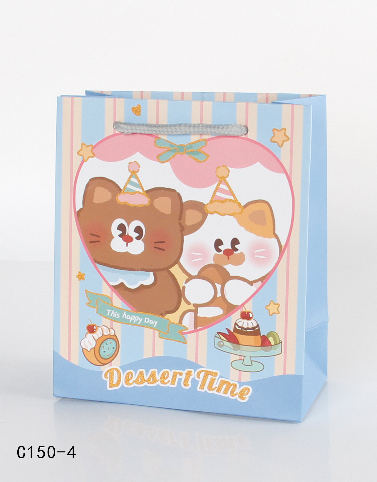 Combo 50 Túi quà hoạt hình dọc cỡ trung – Dễ thương Labubu, Baby Three,Hoa, Tulip, Bướm, Panda và đầy màu sắc
