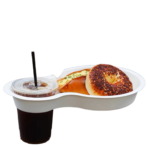 COMBO 100 Khay Đựng Thức Ăn Kiểu Phương Tây CITYWALK – Khay Hot Dog Dùng Một Lần Có Thể Phân Hủy Sinh Học, Hai Ngăn Đựng Đồ Uống, Cà Phê, Khay Đựng Cốc