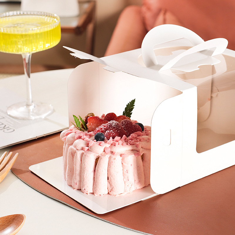 COMBO 10 Hộp Đựng Bánh Cao Cấp Có Cửa Sổ – Thiết Kế Trắng Trong Suốt, Phong Cách Hiện Đại