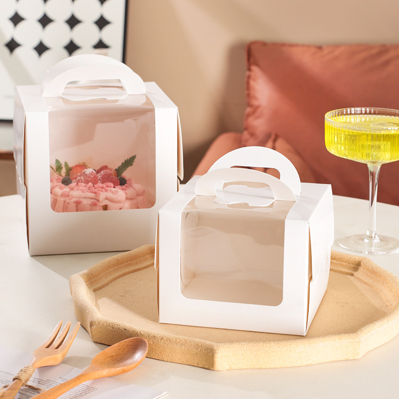 COMBO 10 Hộp Đựng Bánh Cao Cấp Có Cửa Sổ – Thiết Kế Trắng Trong Suốt, Phong Cách Hiện Đại