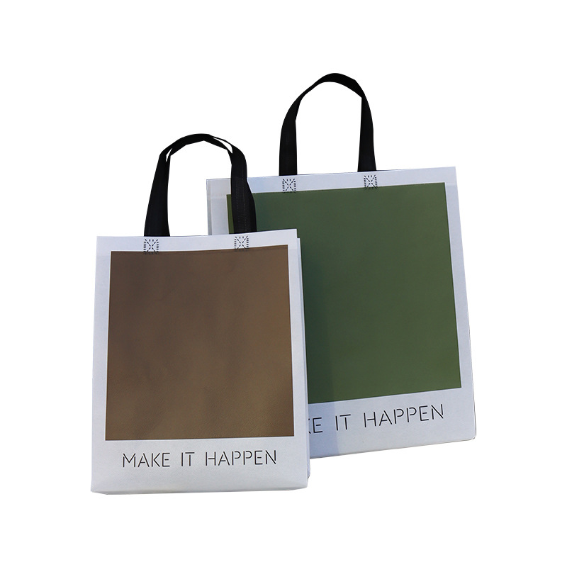 Combo 50 Túi Xách Vải Không Dệt Cao Cấp MAKE IT HAPPEN – Đơn Giản, Hiện Đại, Có Quai Cầm Tay