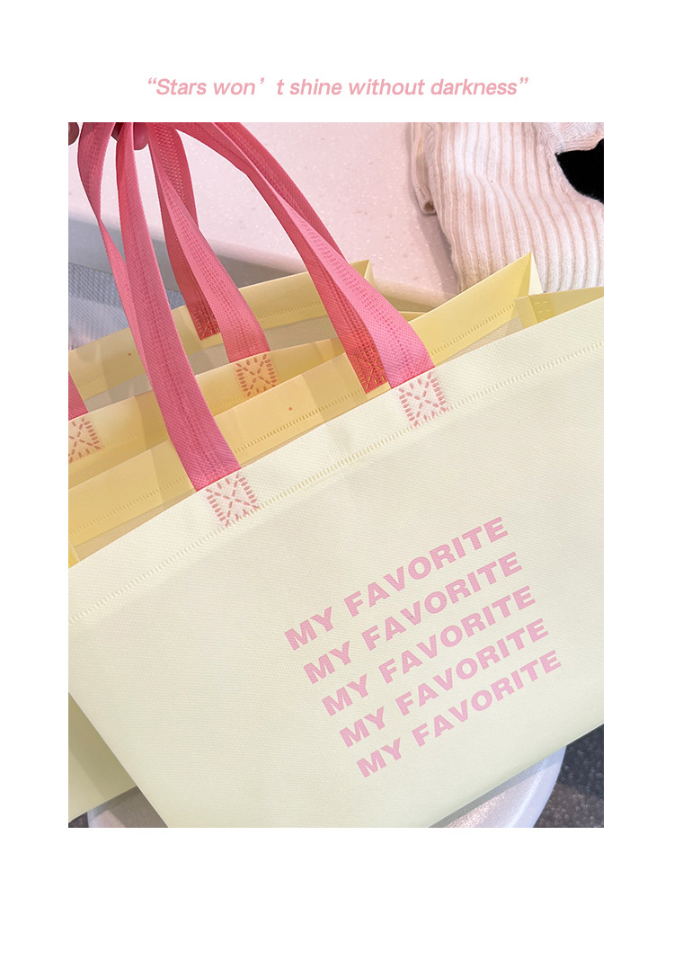 Combo 100 Túi vải không dệt phong cách MY FAVORITE INS girl – phong cách Hàn Quốc, đơn giản và hiện đại