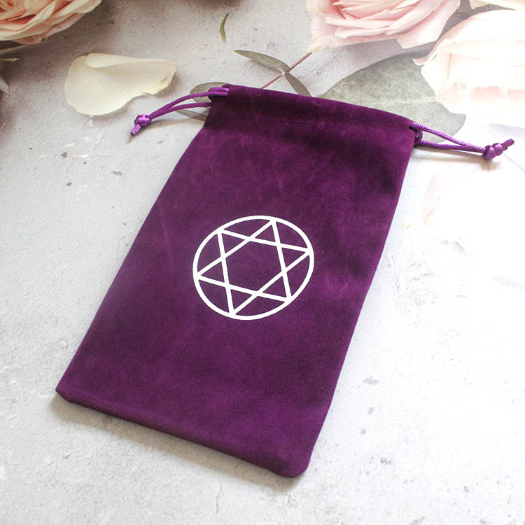 Combo 100 Túi nhung rút dây đựng bài Tarot – In logo theo yêu cầu