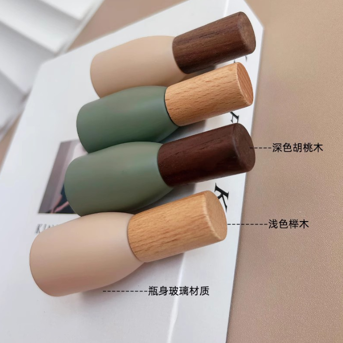 combo 10 Chai nước hoa chai lăn chai tinh dầu cao cấp chai mẫu macaron chai gỗ óc chó sồi lăn chai rỗng bán buôn