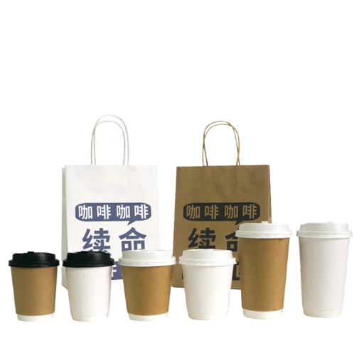 Cốc giấy dùng một lần tùy chỉnh bán buôn cốc sữa đậu nành cốc giấy trà sữa đặc cốc đồ uống nóng cốc cà phê đặc thương mại có nắp