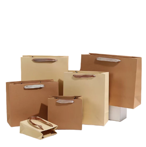 combo 100 Túi xách giấy kraft cá tính đơn giản túi quà tặng doanh nghiệp cửa hàng quần áo đóng gói quần áo in logo