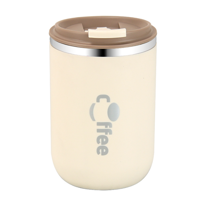 combo 10 Cốc cà phê inox 304 cách nhiệt hai lớp di động trên xe hơi có nắp đậy, cốc đựng nước có ống hút làm quà lưu niệm giá trị cao cho học sinh