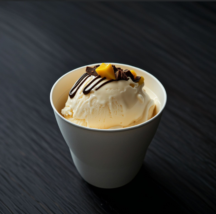 combo 150 Vòng kem dùng một lần gelato sáng tạo bát kem bát trà lưới bát kem người nổi tiếng món tráng miệng cốc tráng miệng