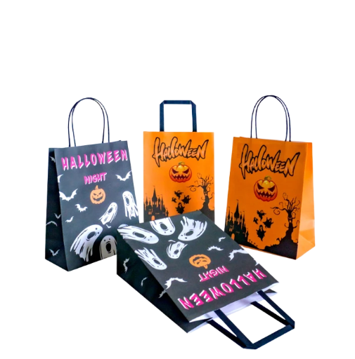 combo 1000 Túi giấy kraft Halloween túi xách phong cách ins túi quà tặng túi xách cao cấp túi quà tặng Túi đựng đồ ăn mang đi dày