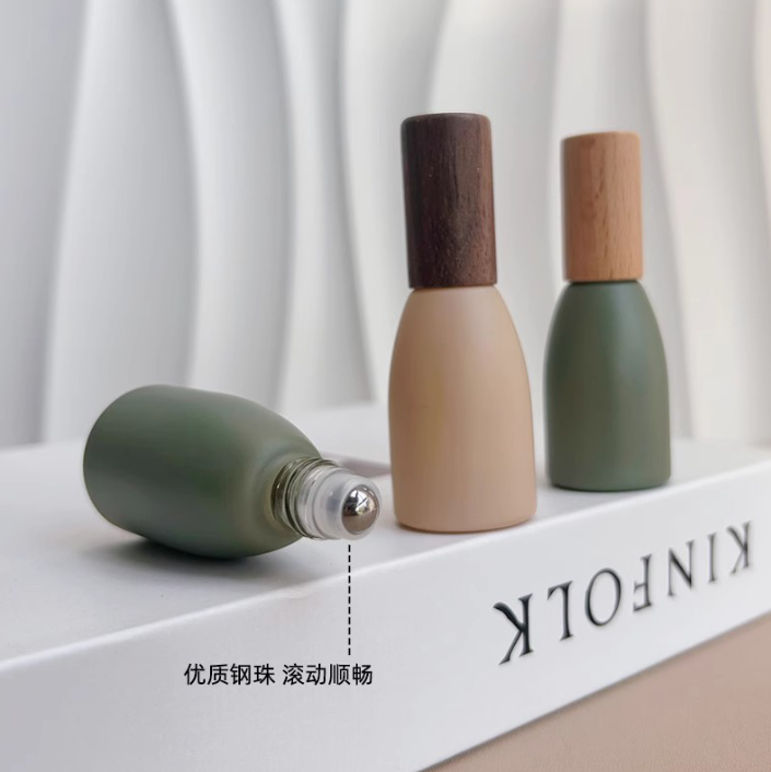combo 10 Chai nước hoa chai lăn chai tinh dầu cao cấp chai mẫu macaron chai gỗ óc chó sồi lăn chai rỗng bán buôn