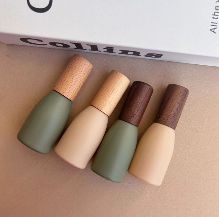 combo 10 Chai nước hoa chai lăn chai tinh dầu cao cấp chai mẫu macaron chai gỗ óc chó sồi lăn chai rỗng bán buôn