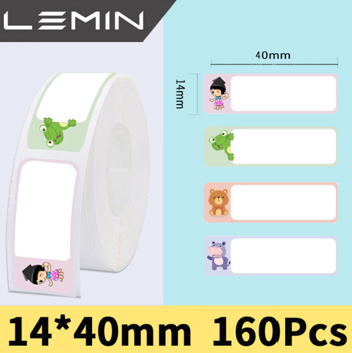Giấy in nhãn D30 phù hợp với máy in nhãn P11P12P151 có giấy dán nhãn hoạt hình nhiệt xuyên biên giới