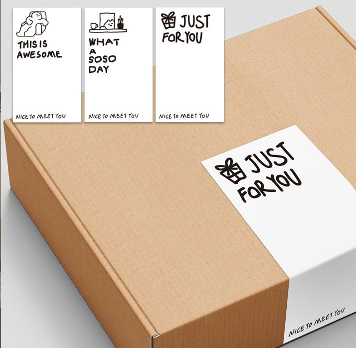 combo 50 miếng dán/gói phiên bản Hàn Quốc ins phong cách nhãn dán đơn giản nhãn dán niêm phong hộp bánh nướng trang trí