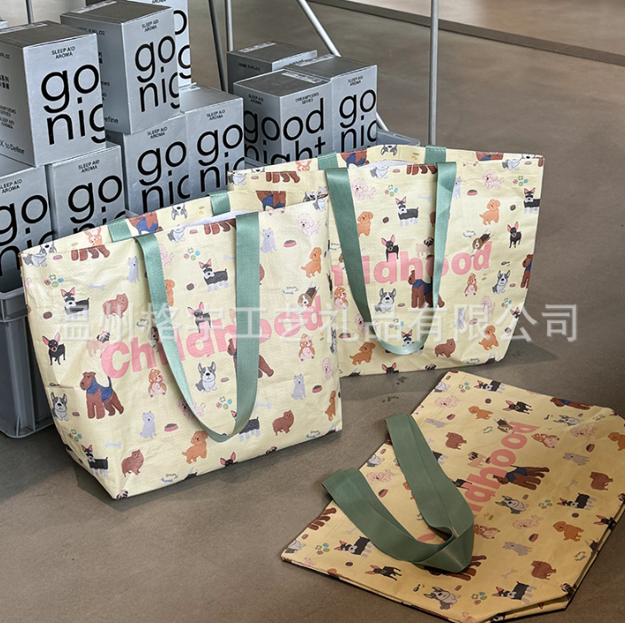 Túi dệt cửa hàng quần áo công suất lớn tráng phủ cửa hàng người mua túi đóng gói chống thấm nước du lịch siêu thị mua sắm túi quà tặng cao cấp