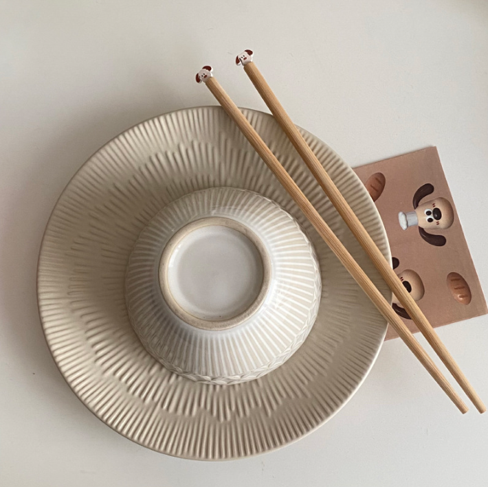 combo 10 Đôi đũa hoạt hình tự làm hình chú chó mèo dễ thương, đôi đũa tre cho cặp đôi, món quà thú vị