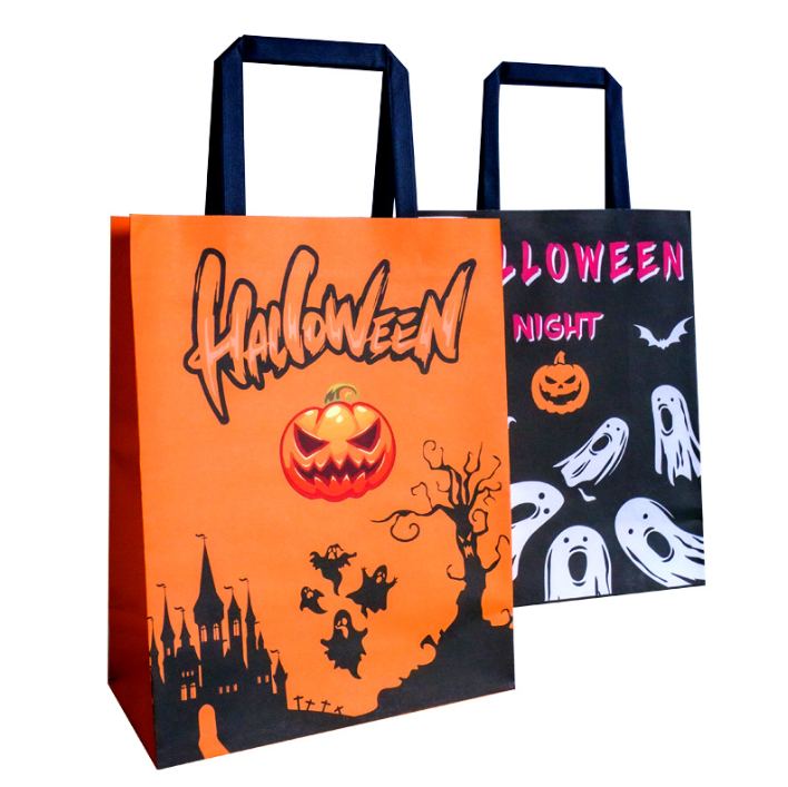 combo 1000 Túi giấy kraft Halloween túi xách phong cách ins túi quà tặng túi xách cao cấp túi quà tặng Túi đựng đồ ăn mang đi dày
