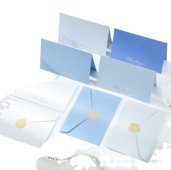 set 15 Bộ thiệp chúc mừng phong bì dập vàng kiểu mới, thiệp chúc mừng, gói 5 phong bì, thiệp chúc mừng quà tặng, bán trực tiếp từ nhà máy