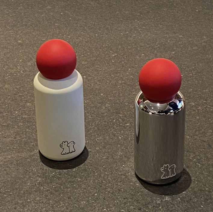 Cốc giữ nhiệt inox 316 Red Nose tự làm cho năm mới, cốc nước di động cho ô tô màu đỏ, cốc du lịch 350ml
