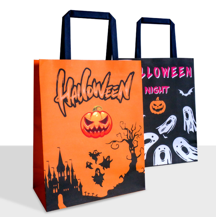 combo 1000 Túi giấy kraft Halloween túi xách phong cách ins túi quà tặng túi xách cao cấp túi quà tặng Túi đựng đồ ăn mang đi dày