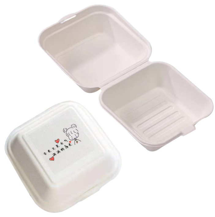 combo 150 Hộp đựng bao bì dùng một lần bán buôn hộp khóa hộp đựng cơm trưa mang đi hộp đựng cơm trưa hamburger hộp đựng bánh trái cây phân hủy sinh học