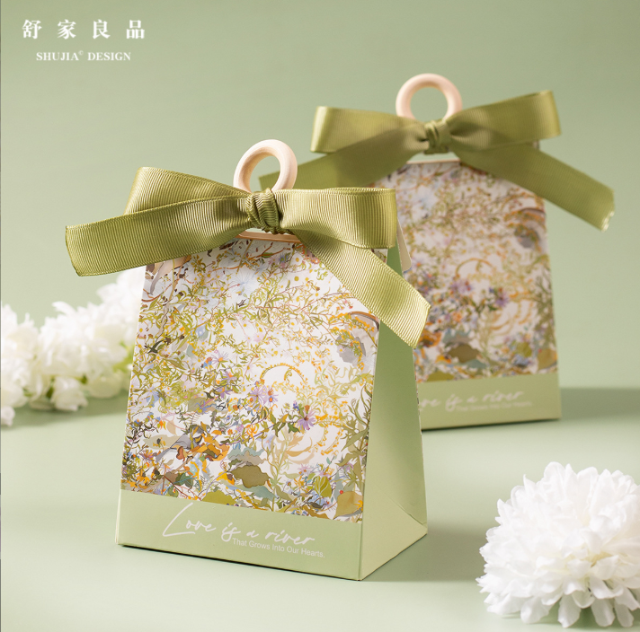 Hộp đựng kẹo cưới phong cách châu Âu hoa mới, túi đựng kẹo cưới cao cấp, hộp đựng kẹo quà tặng đặc biệt sáng tạo cho đám cưới