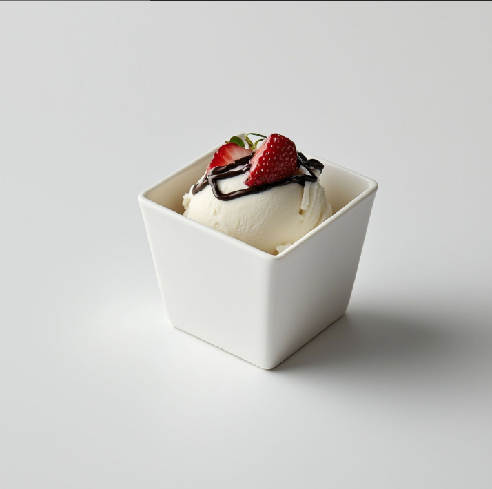 combo 150 Vòng kem dùng một lần gelato sáng tạo bát kem bát trà lưới bát kem người nổi tiếng món tráng miệng cốc tráng miệng