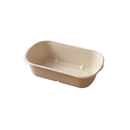 combo 150 Hộp cơm trưa dã ngoại bento hai ngăn làm từ bã mía phân hủy sinh học dùng một lần, đựng salad trái cây mang đi
