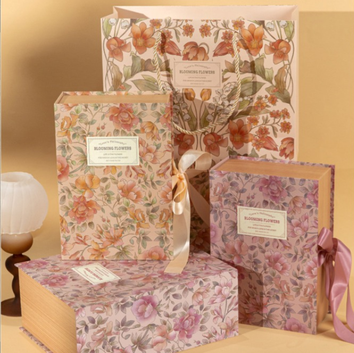 Hộp hình cuốn sách, hộp quà tặng boutique, hộp kẹo cưới tùy chỉnh, hộp đóng gói, LOGO tùy chỉnh