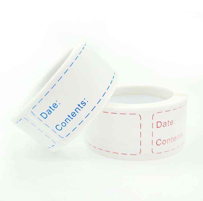 combo 100 Nhãn dán bảo quản tủ lạnh 1x3 inch, nhãn dán chai lớn, nhãn gia vị, nhãn màu, nhãn dán niêm phong