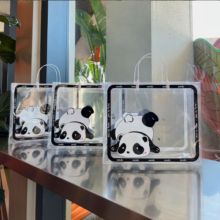 combo 50 Túi xách nhựa pvc phong cách dễ thương, lưu niệm túi xách túi quà bằng nhựa trong suốt
