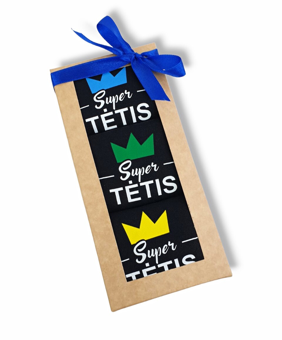 Trijų porų kojinių rinkinys „Super Tėtis“