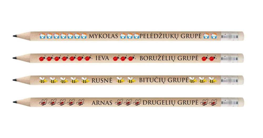 Pieštukas su spauda (Su vardu ir grupės pavadinimu)