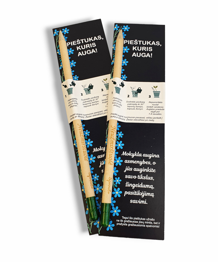 Augantis pieštukas „Mokykla augina asmenybes, o jūs auginkite...“
