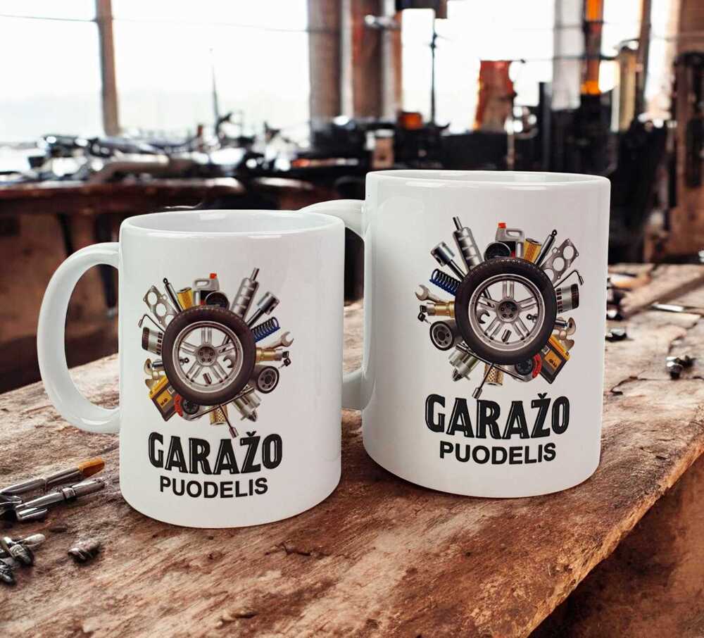 Standartinis puodelis „Garažo puodelis“ 500ml