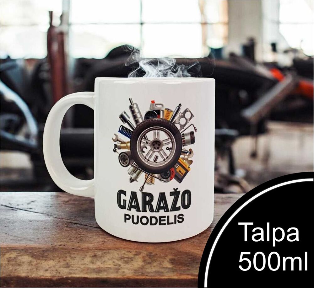 Standartinis puodelis „Garažo puodelis“ 500ml
