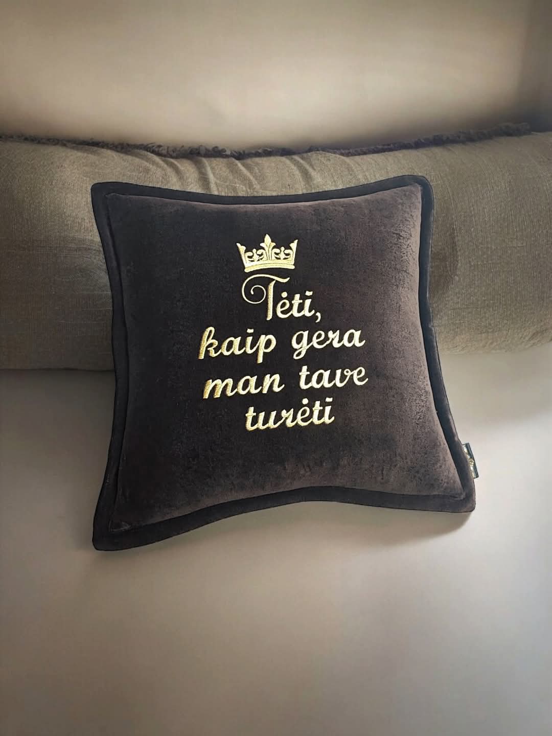 Siuvinėta pagalvėlė Tėti, kaip gera tave turėti