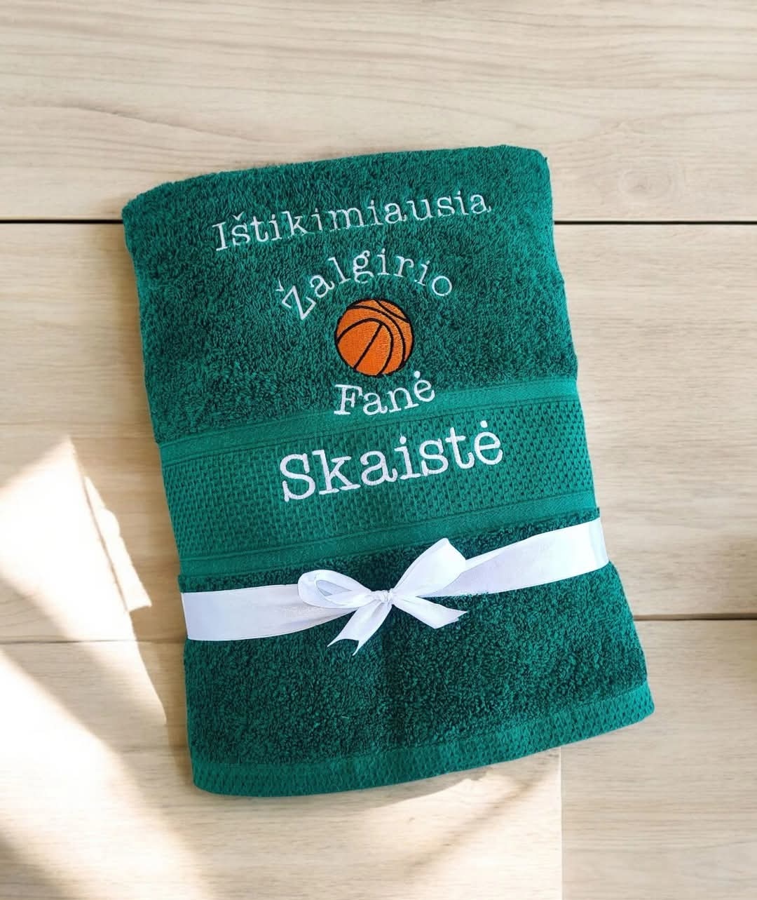 Vonios rankšluostis krepšinio fanams