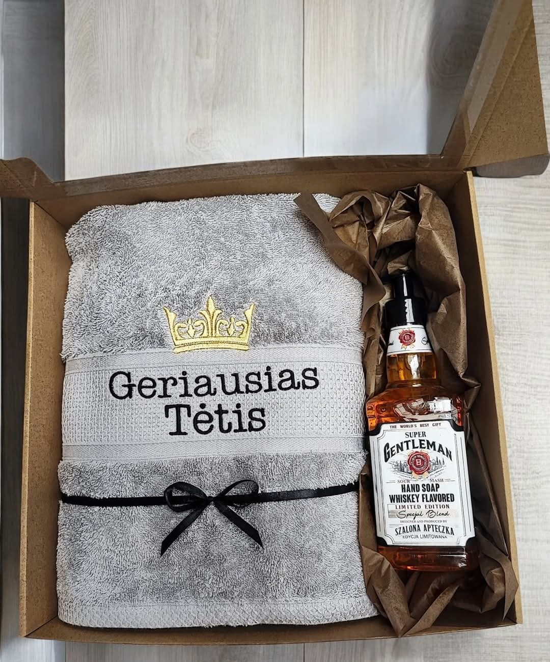 Vonios rankšluoščio rinkinys Geriausias Tėtis su muilu 