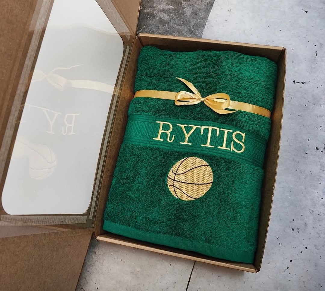 Vonios rankšluostis krepšinio fanams