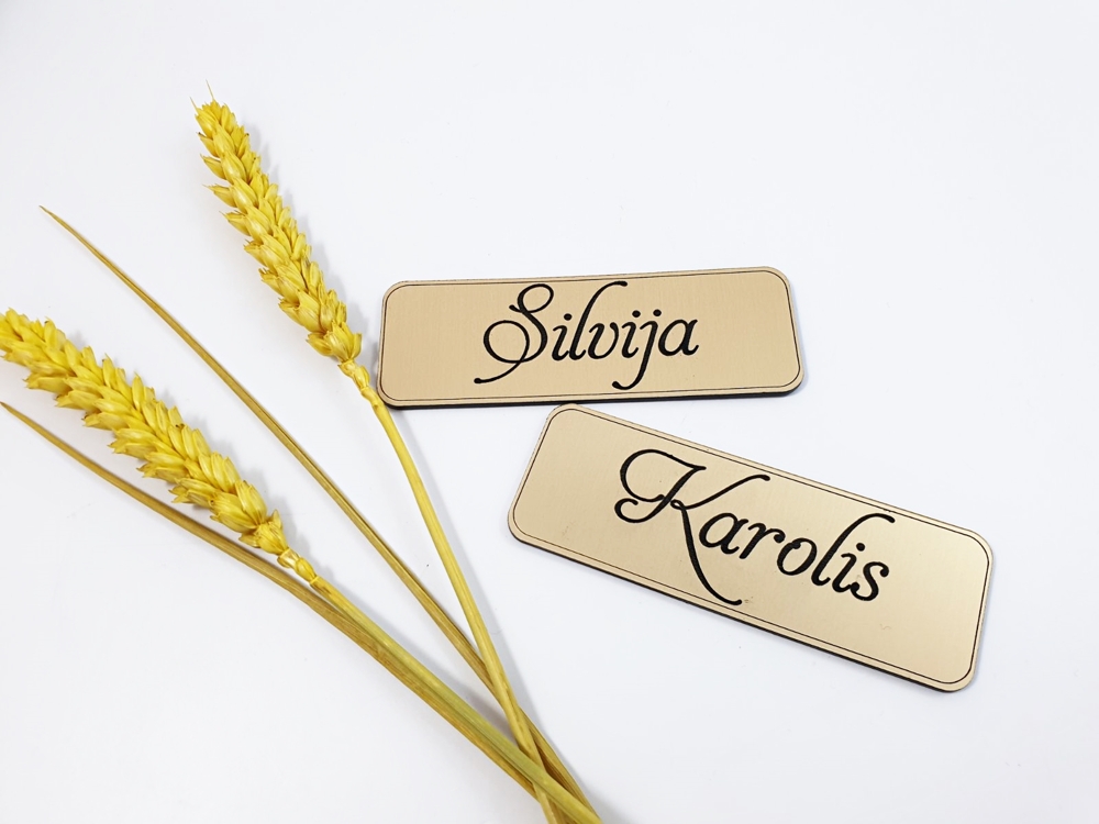 Metalizuoto plastiko Stalo kortelė