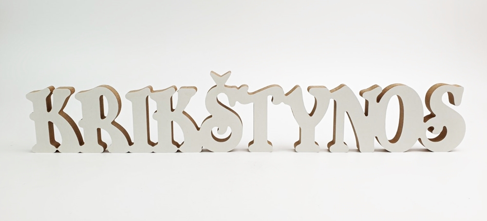 Pastatomas žodis „KRIKŠTYNOS“