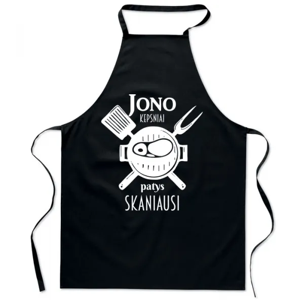 Medvilninė prijuostė "Jono kepsniai - patys skaniausi"