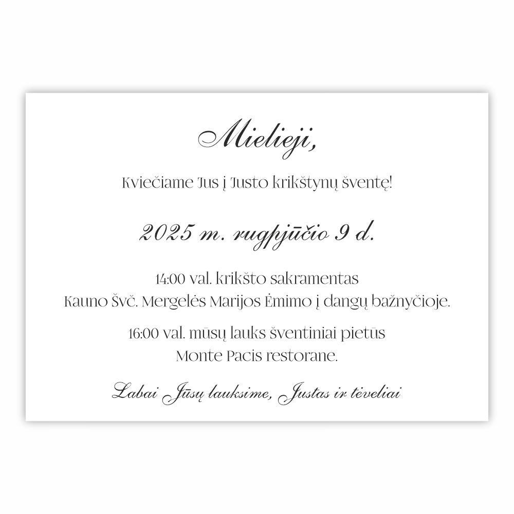 Krikštynų kvietimas Žalias angeliukas 