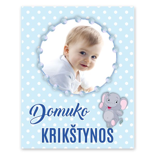 Kvadratinis magnetukas Mėlynas drambliukas