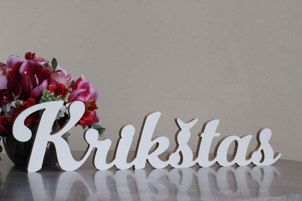 Pastatomas žodis „Krikštas“