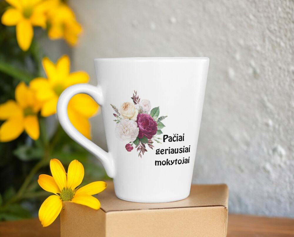 Latte puodelis „Pačiai geriausiai mokytojai“ (300ml)