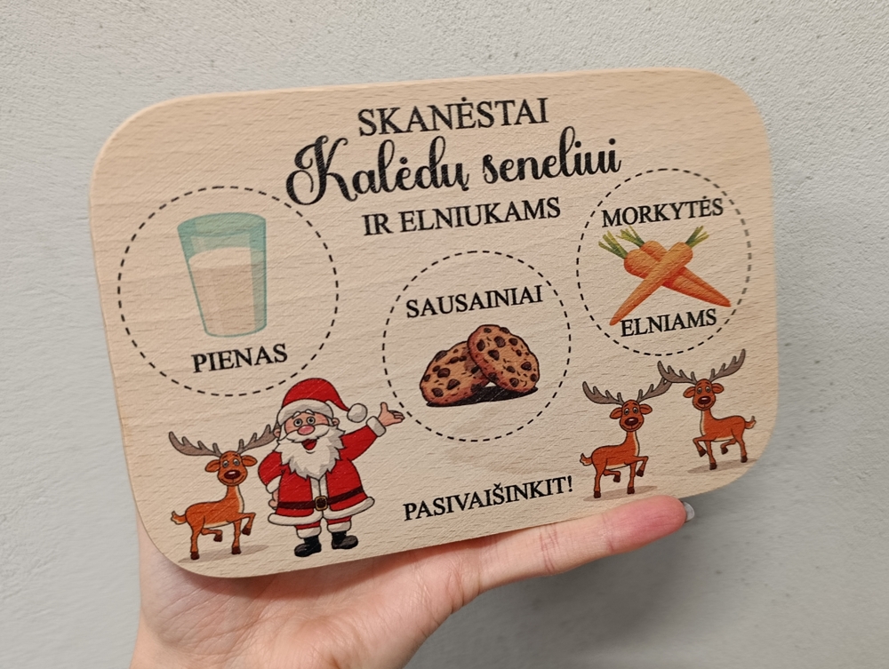 Lentelė „Skanėstai Kalėdų seneliui ir elniukams“