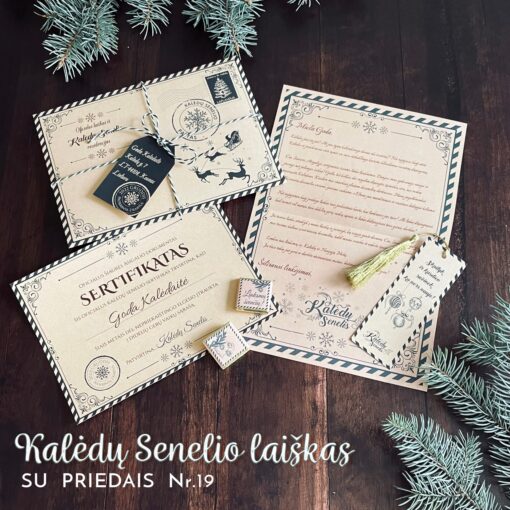 Asmeninis Kalėdų Senelio laiškas su priedais Nr.19