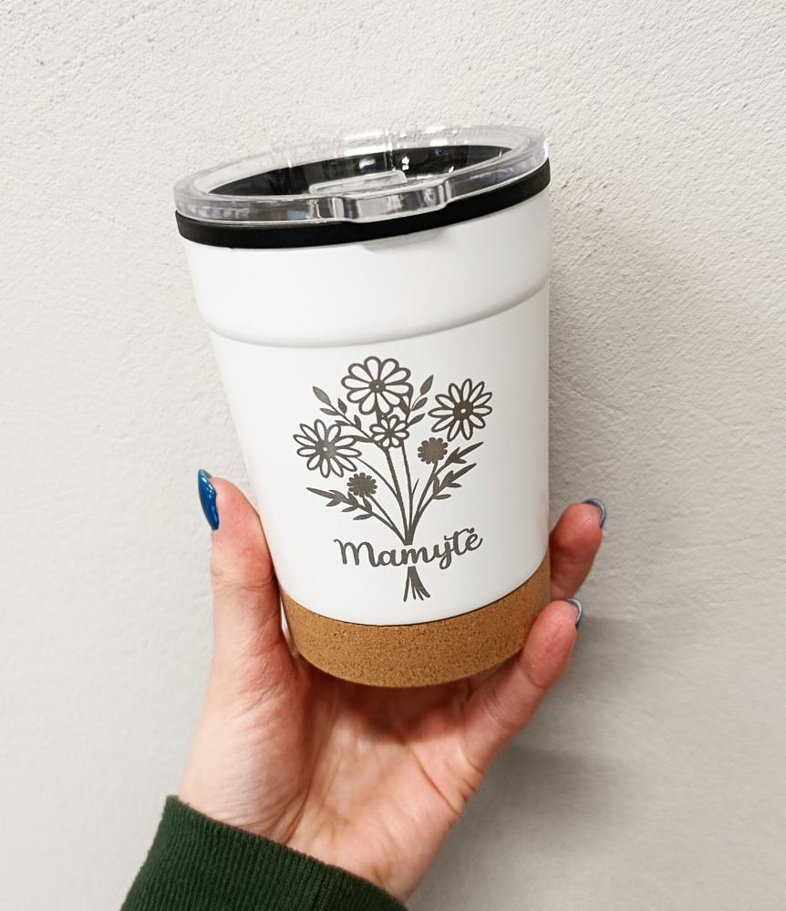 Termo puodelis su gėlėm „Mamytė“ 300ml