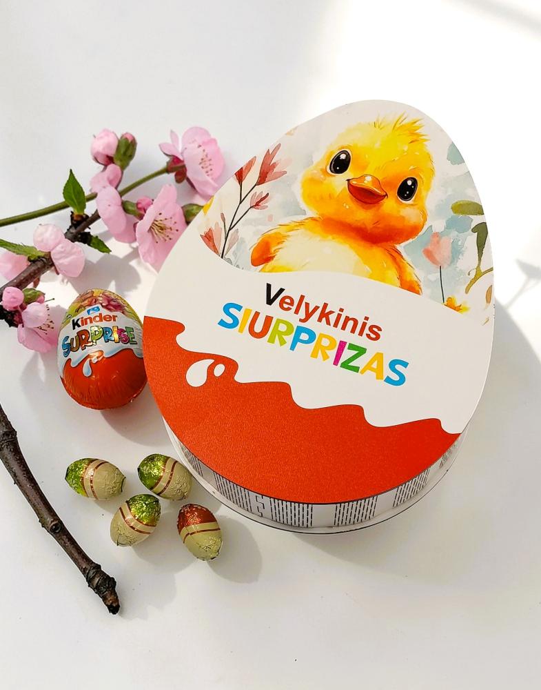 Velykinė dėžutė kiaušinis „Velykinis siurprizas“ BE TURINIO